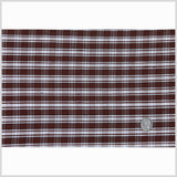 Chocolate Plaid Shantung/ Dupioni