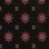 Famous Designer Black and Red Laminated Woven