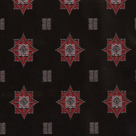 Famous Designer Black and Red Laminated Woven
