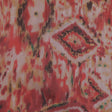 Oscar de la Renta Deep Coral Ikat Silk Organza