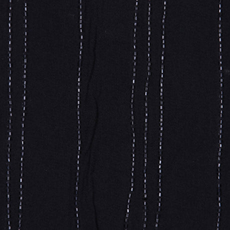 Black Beaded Double-Layer Rayon Gauze