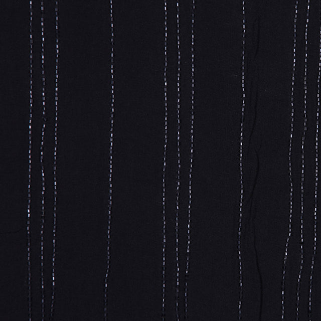 Black Beaded Double-Layer Rayon Gauze