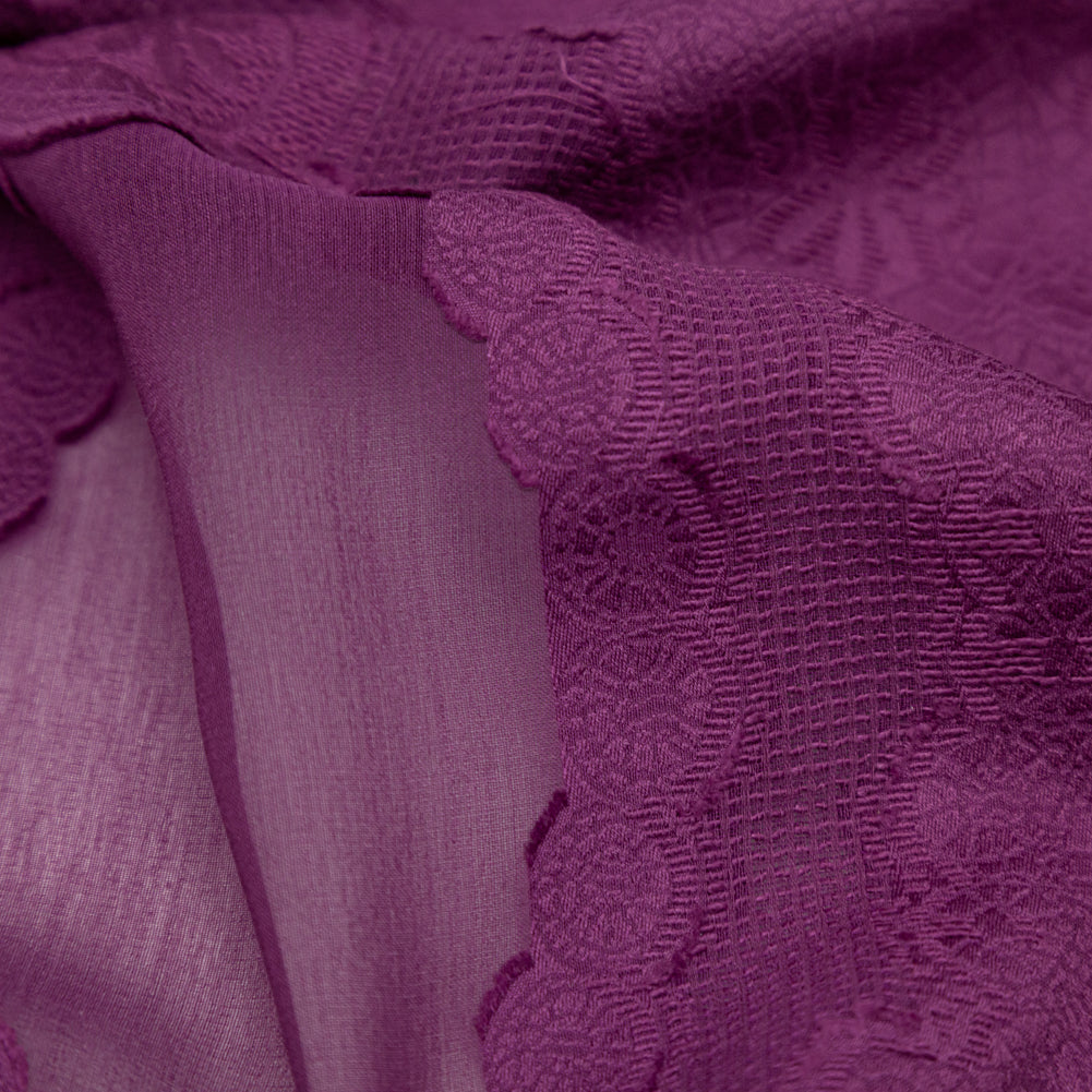 Carolina Herrera Amethyst Floral Burnout Jacquard