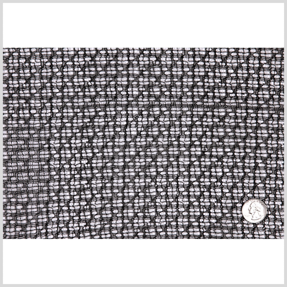 Black Abstract Delicate Silk Lace