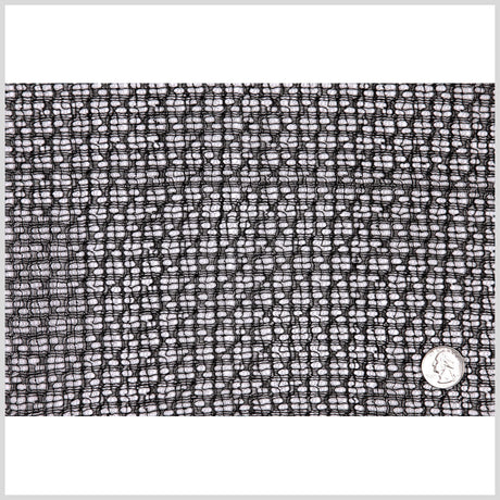 Black Abstract Delicate Silk Lace