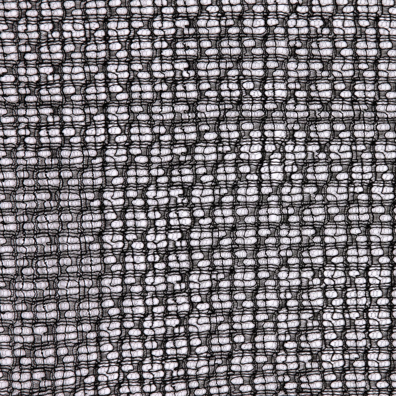 Black Abstract Delicate Silk Lace