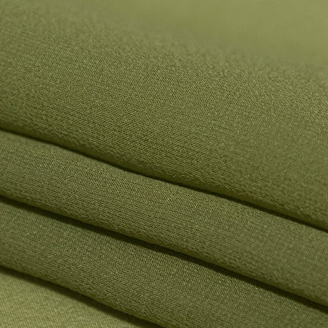 Italian Herbal Green Stretch Silk Chiffon