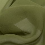 Italian Herbal Green Stretch Silk Chiffon
