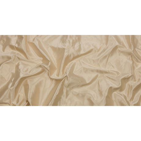 Cream Stiff Silk Satin with Metal Threads