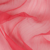 Oscar de la Renta Coral Pink Crinkled Silk Organza