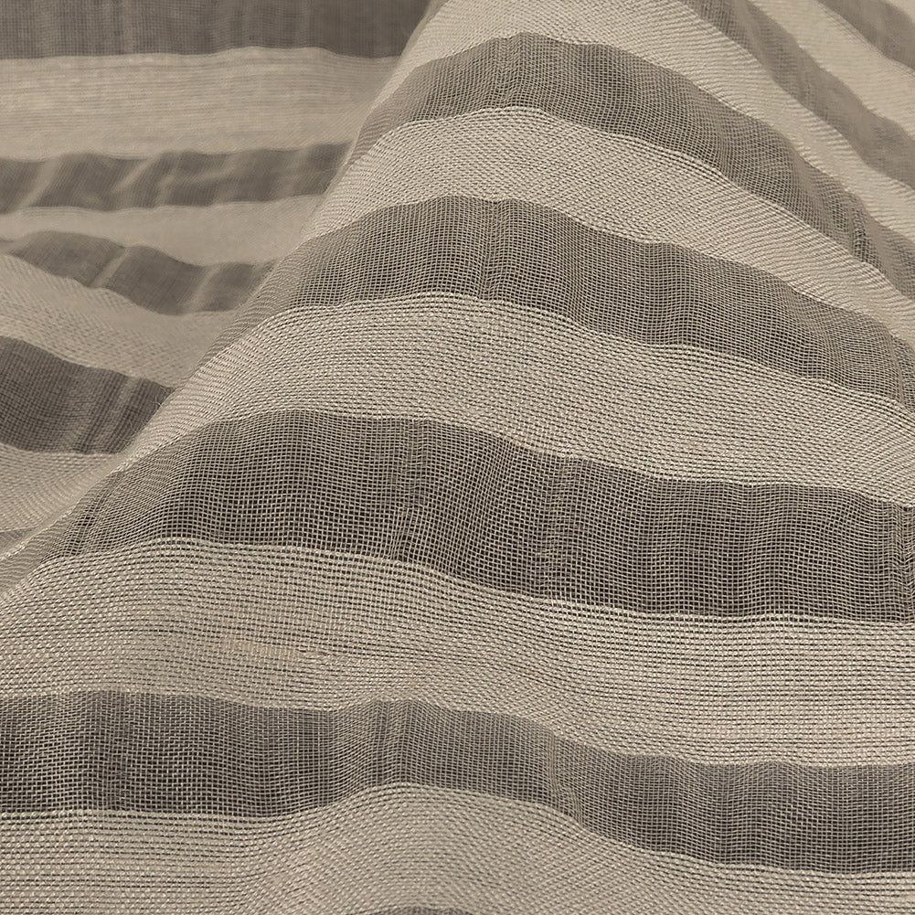 Jet Stream Striped Sheer Silk Woven
