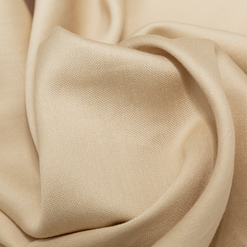 Warm Beige Silk and Wool Woven