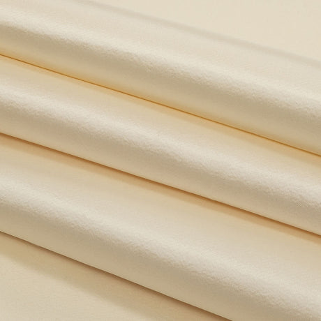Cream Satin-Faced Silk and Wool Blended Woven