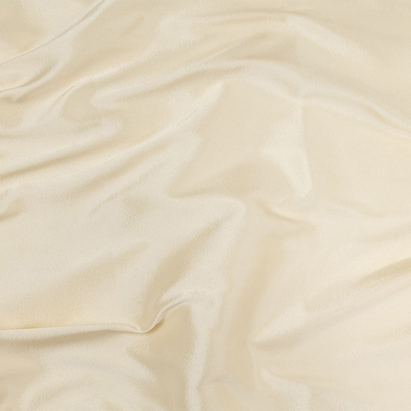 Cream Satin-Faced Silk and Wool Blended Woven