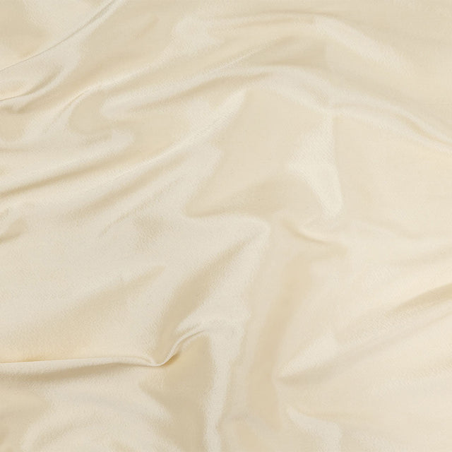 Cream Satin-Faced Silk and Wool Blended Woven