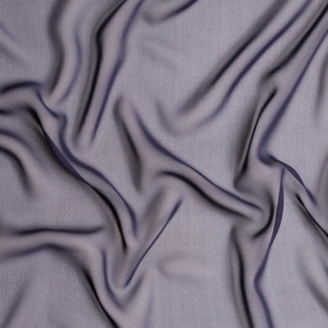 Purple Solid Silk Chiffon