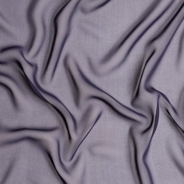 Purple Solid Silk Chiffon