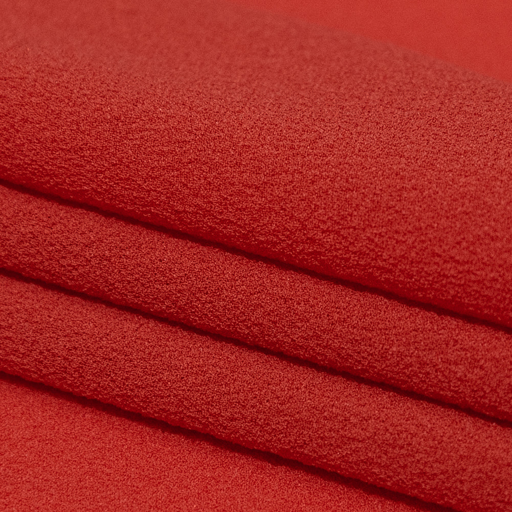 Scarlet Ibis Stretch Silk Georgette
