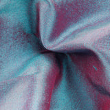 Iridescent Sky Blue and Magenta Silk Shantung