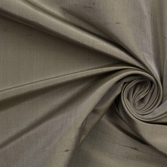 Silk Shantung - Iridescent Gray and Yellow - Shantung Collection