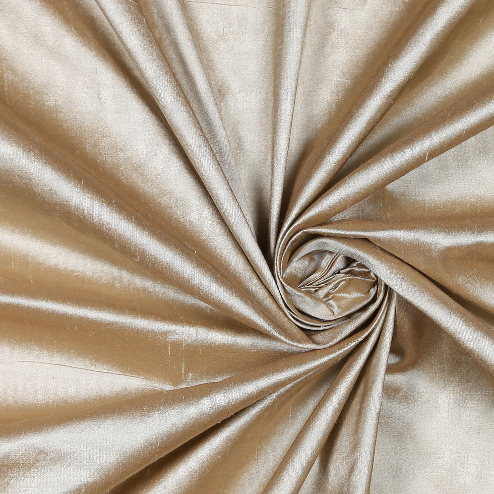 Silk Shantung - Iridescent Brown and Celadon - Shantung Collection