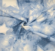 French Terry 1D1429 Blue Polyester Rayon Spandex Fabric - Blue, Solid, 58/60" Width