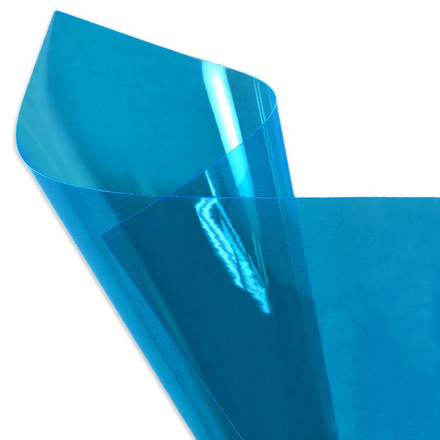 Blue 12 Gauge Tinted Plastic Vinyl Fabric,