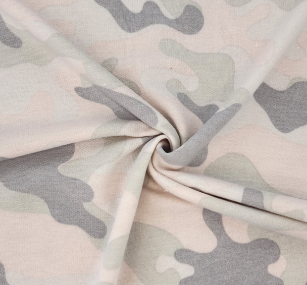 1 Yard Soft French Terry Fabric in Silver Color Stretch Knit 58/60 Inches Wide