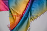 Rainbow Charmeuse Satin Fabric - Multi Color Ombre, 58/60" Width (1 Yard)