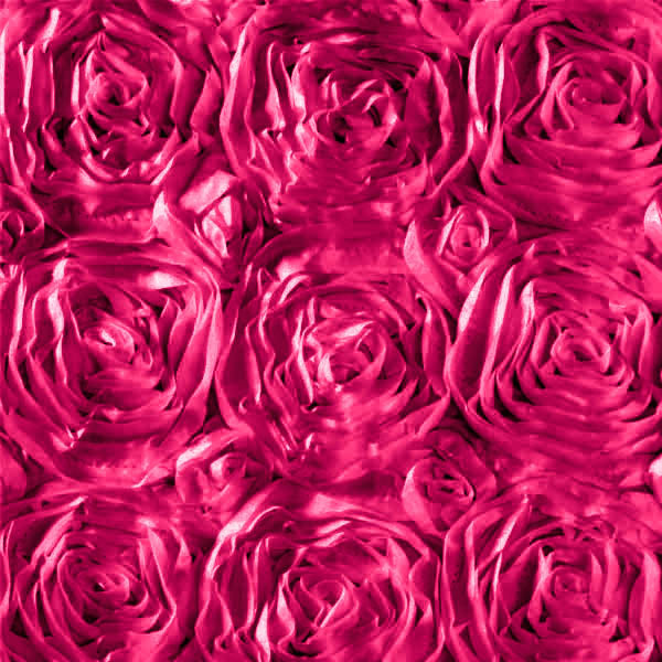 Rosette Satin Fuchsia Fabric,
