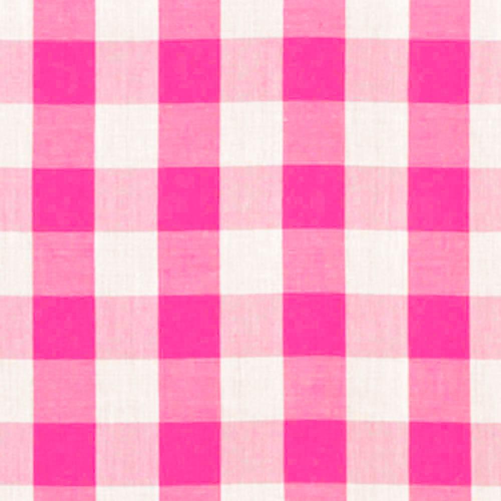 1″ One Inch Fuchsia Checkered Gingham Poly Cotton Fabric,