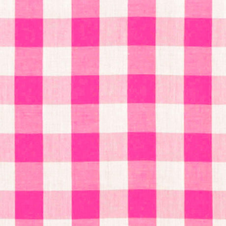 1″ One Inch Fuchsia Checkered Gingham Poly Cotton Fabric,