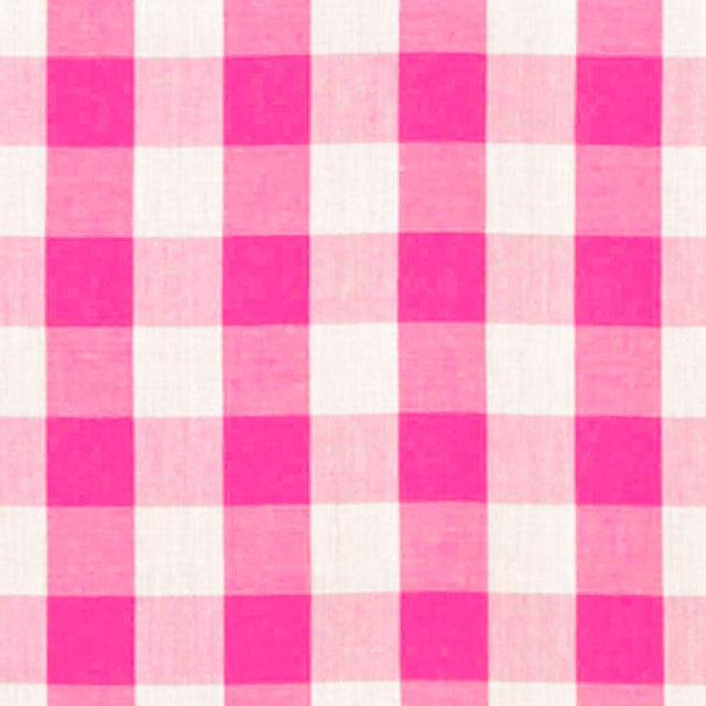 1″ One Inch Fuchsia Checkered Gingham Poly Cotton Fabric,