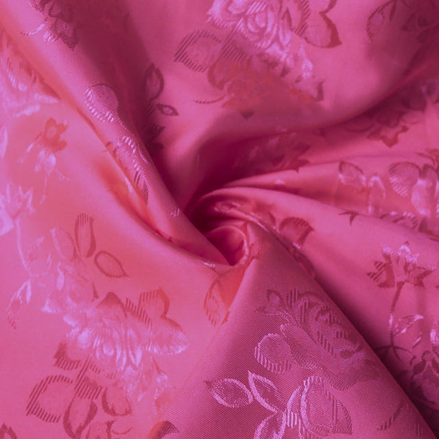 Floral Jacquard Satin Fabric - Floral Woven Brocade, 60" Width