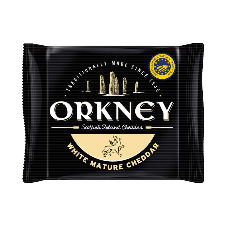 Orkney White Cheddar Cheese Creamy Mild Artisan Cheddar