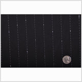 Italian Black and White Stitched-Stripe Wool Twill