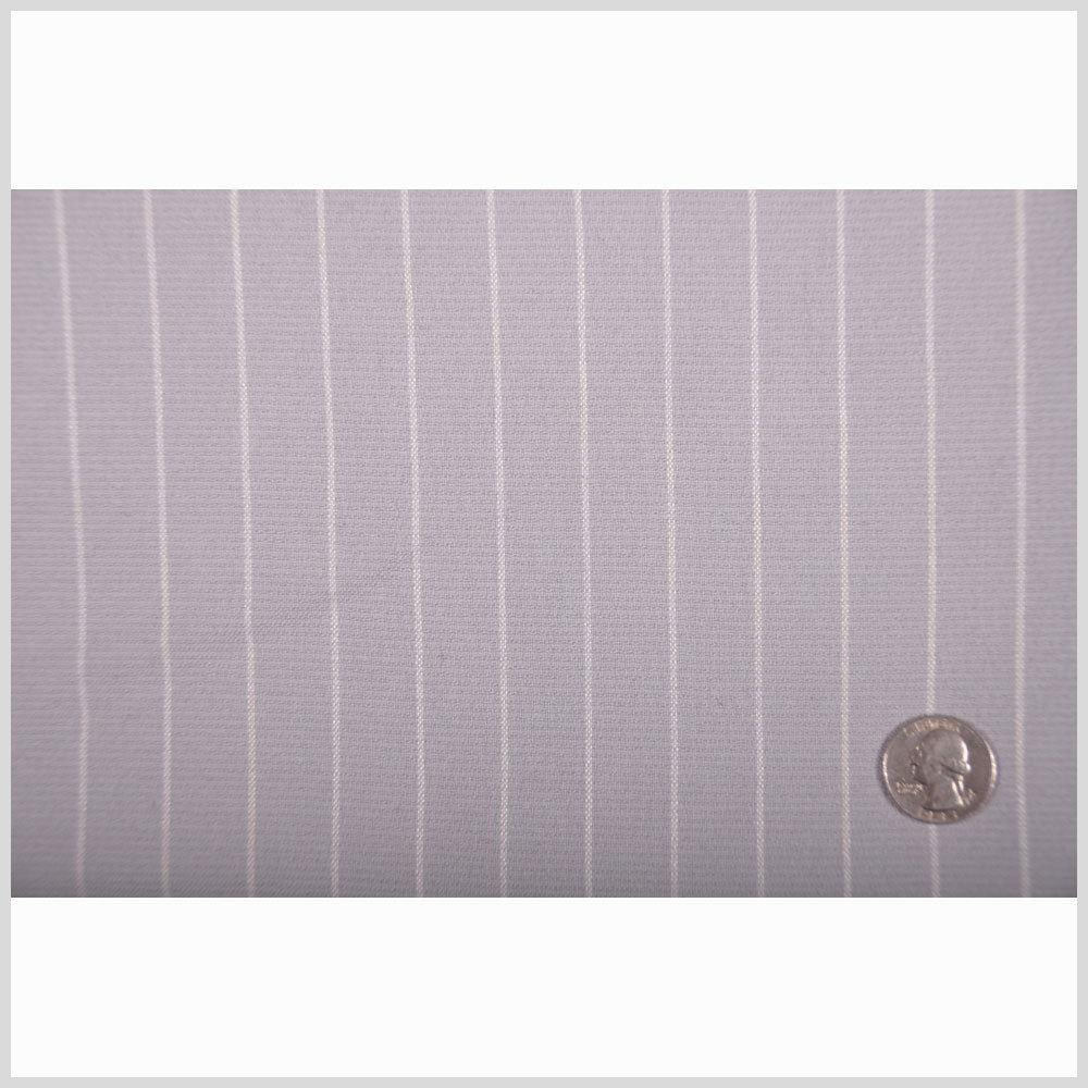 Famous Designer Italian Cool Gray Rayon-Wool Woven Pique