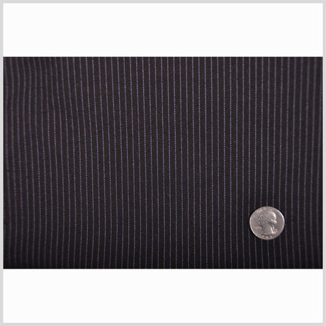 Black-Brown/Purple/White Striped Suiting