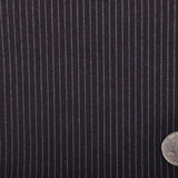 Black-Brown/Purple/White Striped Suiting