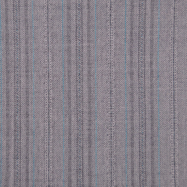 Light Gray/Sky Blue Striped Suiting