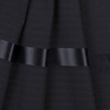 Black Herringbone Wool Suiting