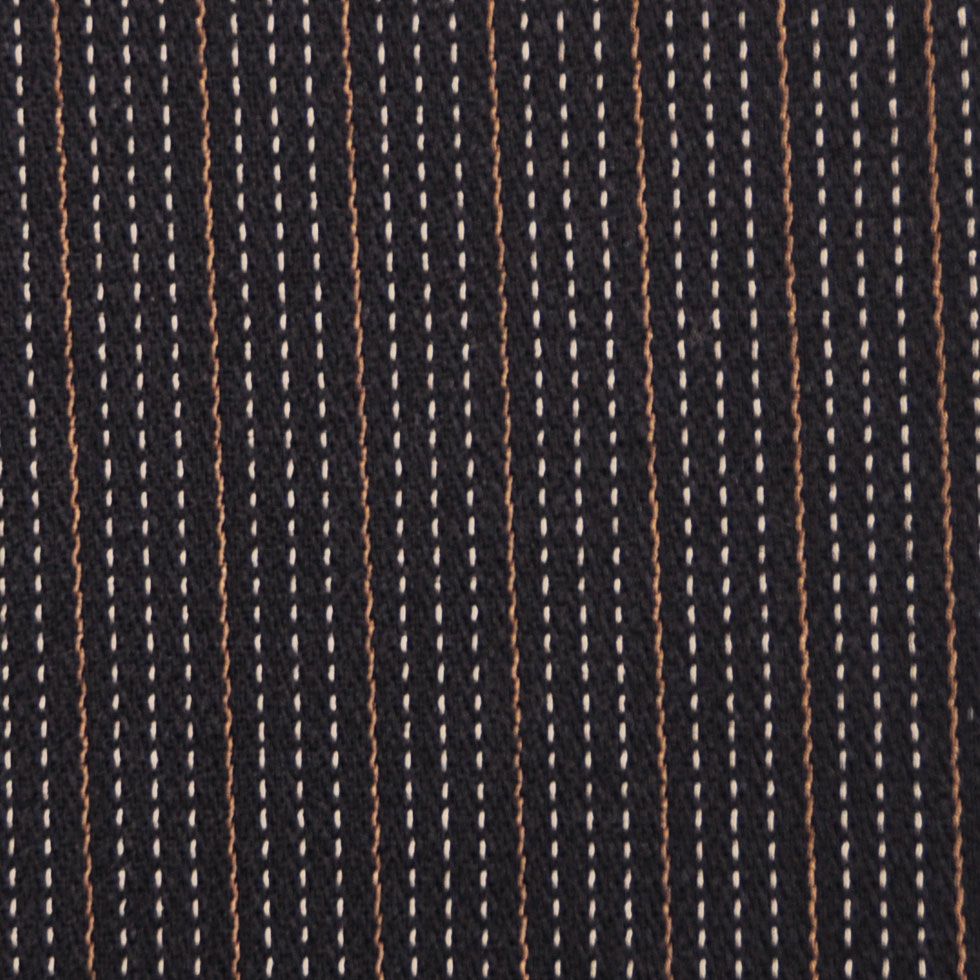 Black/Off-White/Caramel Striped Suiting