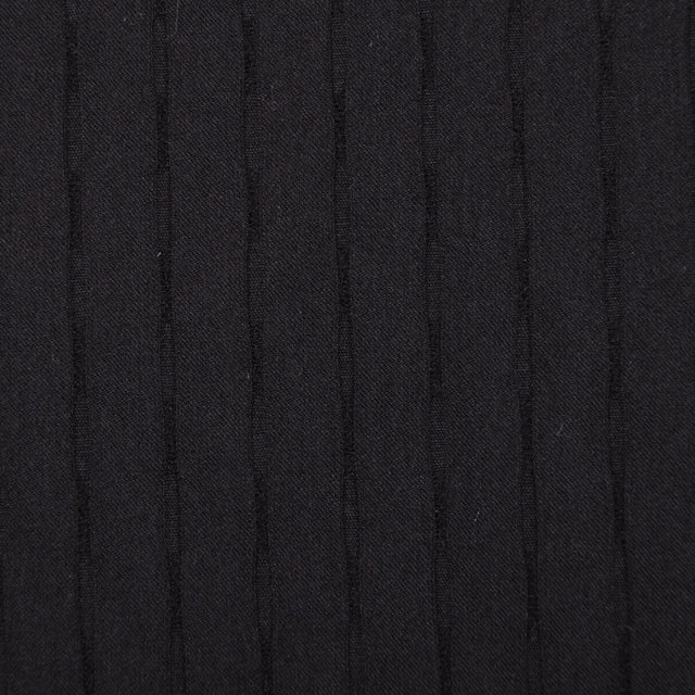 Italian Black Stretch Wool-Rayon Suiting