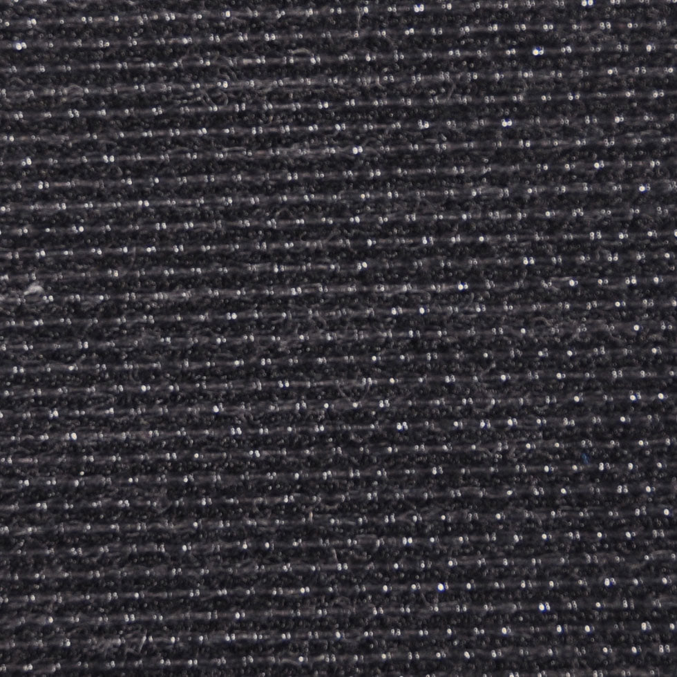 Carolina Herrera Swiss Pinstriped Metallic Black and Silver Novelty Wool Woven