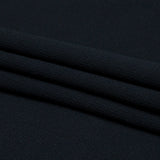 Italian Midnight Navy Creped Wool Double Cloth