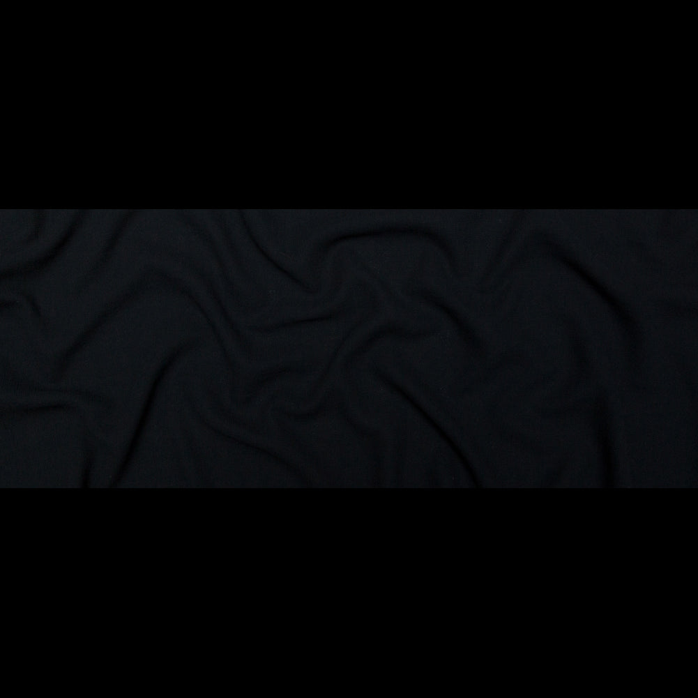 Italian Midnight Navy Creped Wool Double Cloth