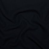 Italian Midnight Navy Creped Wool Double Cloth