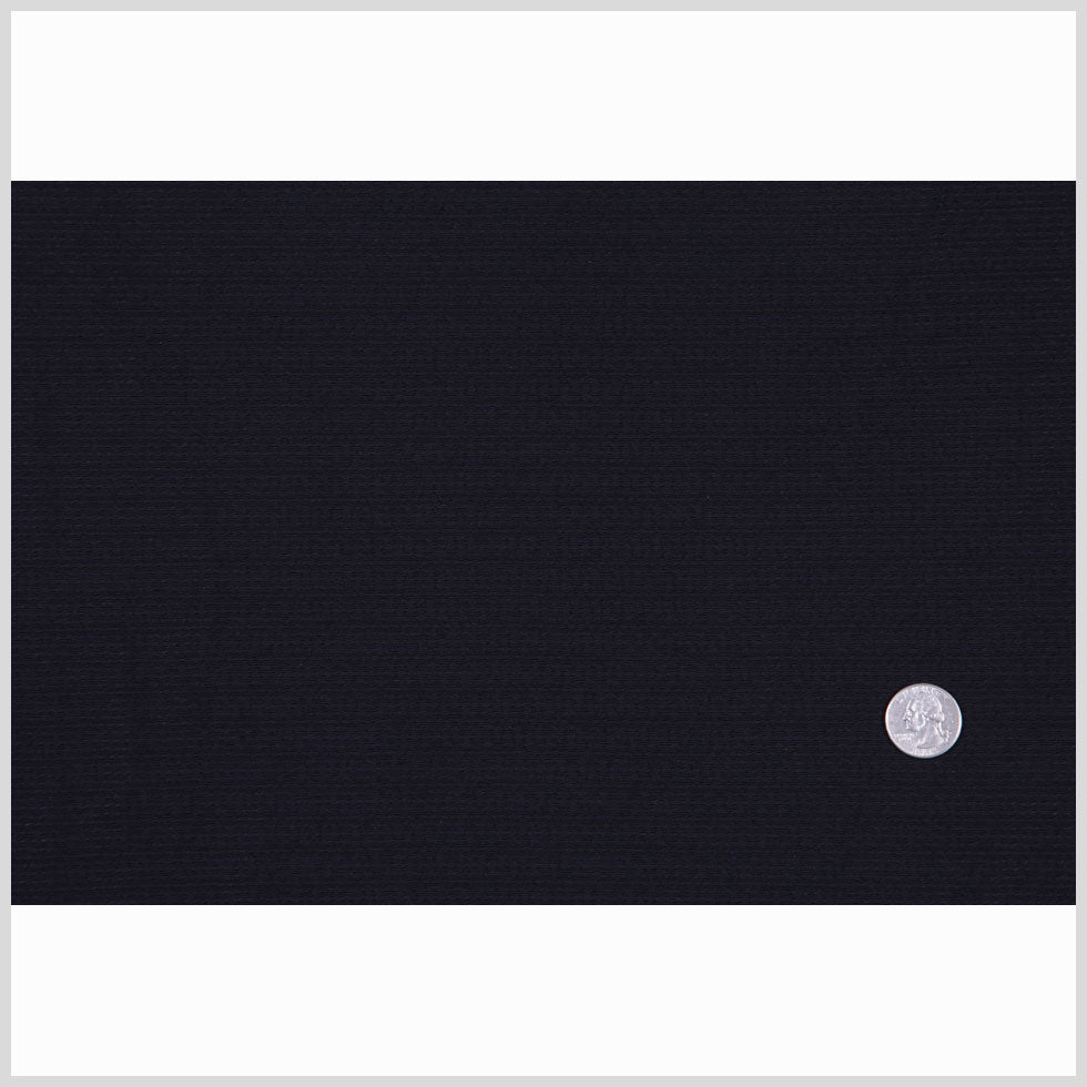 Black Wool and Rayon Matelasse