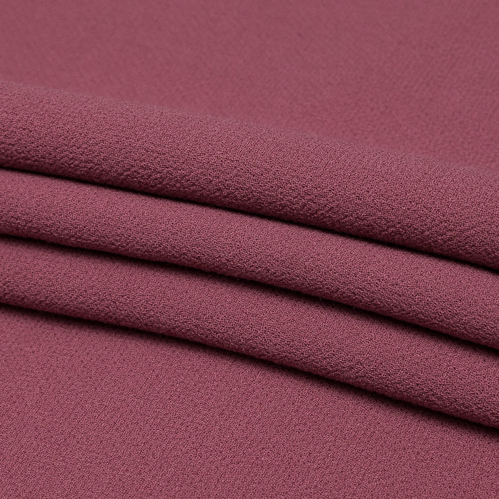 Italian Liz Berry Creped Stretch Wool Double Cloth