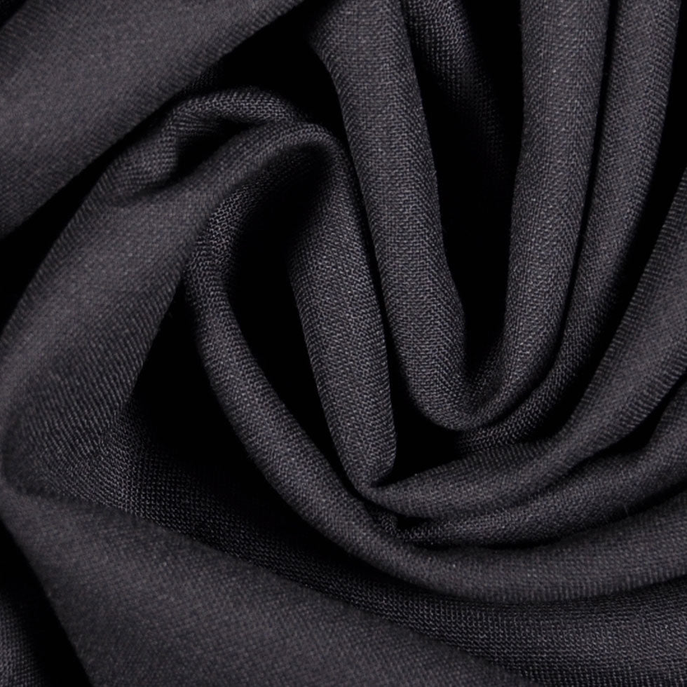 Black Wool-Lycra Suiting